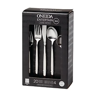 Oneida Kane Satin 20 Piece Flatware Set