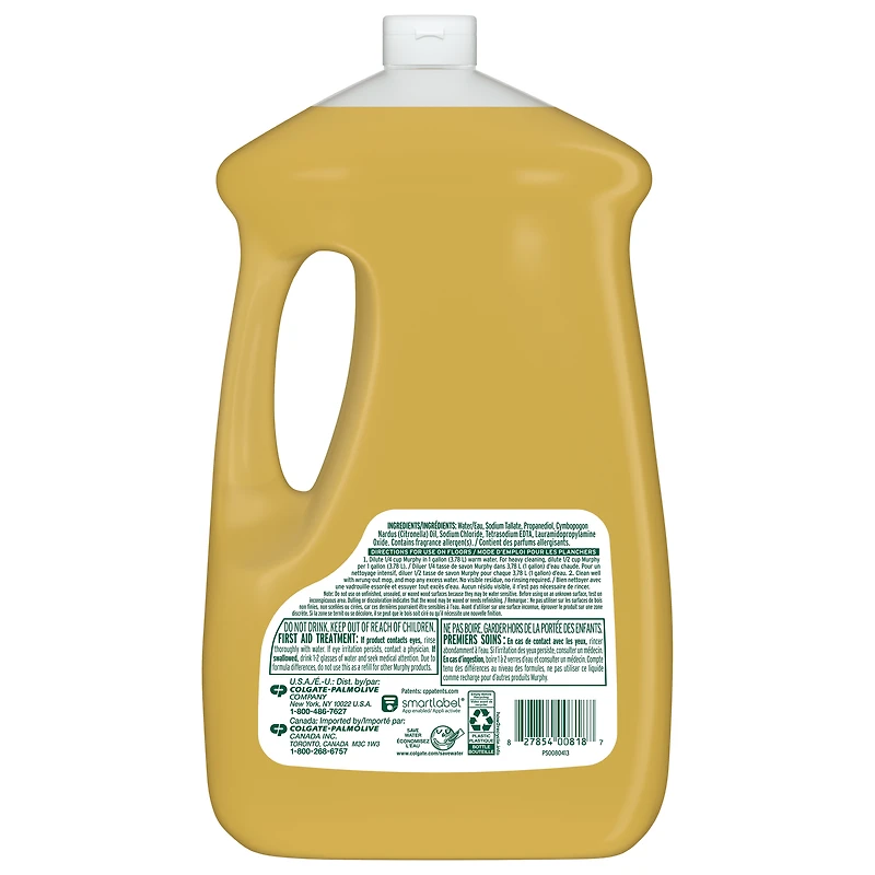 Murphy Oil Soap Concentrated Formula, Wood Cleaner, Citronella Oil Scent, 2.66 L Bottle