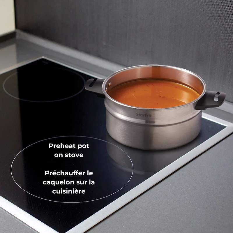 Starfrit Fondue 3-in-1 Set with Magnetic Fork Guide, Safety Burner, 19 Pieces, 1.6L Stainless Steel Pot, Perfect for Meat, Cheese & Chocolate Fondues