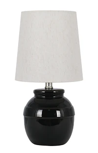 Lampe d'appoint en céramique noire Mainstays de 12,5 pouces