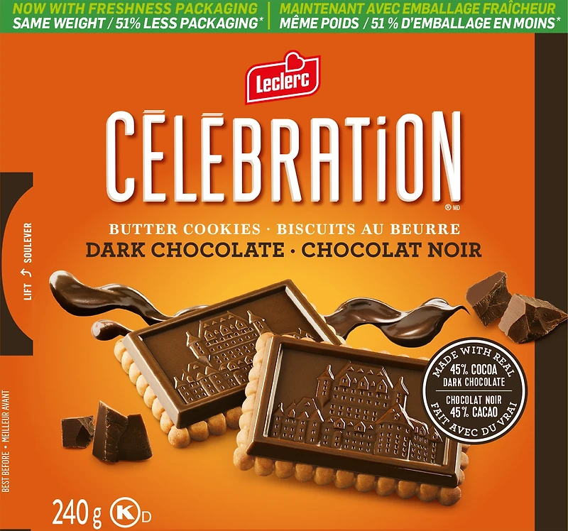 Celebration 45% Chocolate Top Butter Cookies