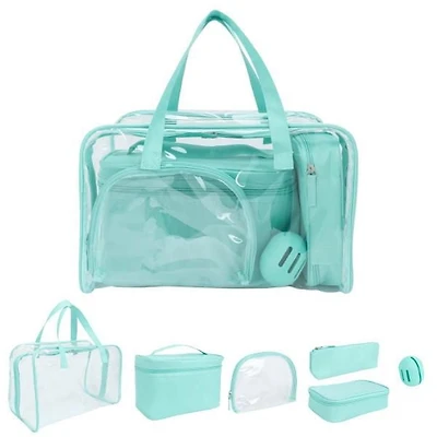 Equate Beauty Cosmetic Bag - Value Set - Green
