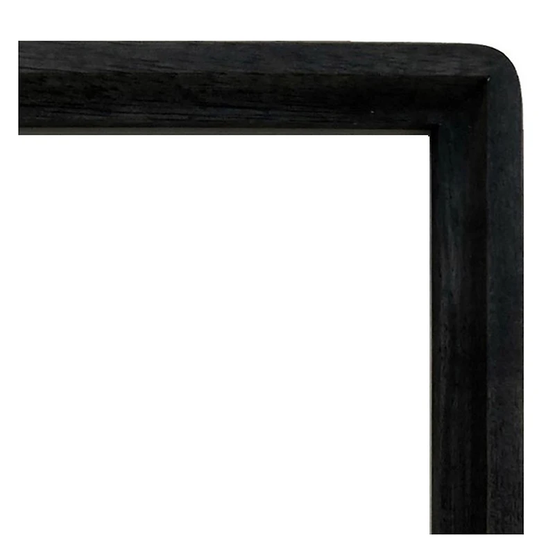Curved Edge 7x7in Black Decorative Wood Frame, Decorative Tabletop and Wall Picture Frame