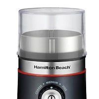 Hamilton Beach Moulin à café Custom Grind, 150 watts, bol de mouture amovible en acier inoxydable, noir, 80393RC