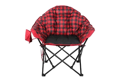Ozark Trail Padded Club Chair, Adults, Red/Black