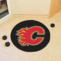NHL Calgary Flames Hockey Puck Rug