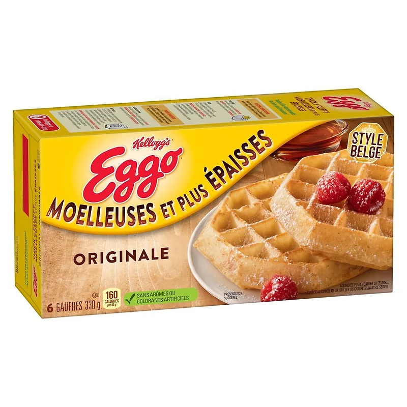 EGGO Thick & Fluffy Original Belgian Waffles, 330g (6 waffles), 330g