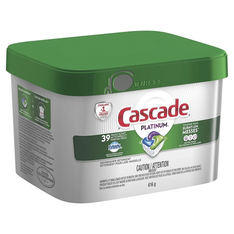 Cascade Platinum Dishwasher Detergent ActionPacs, Fresh Scent