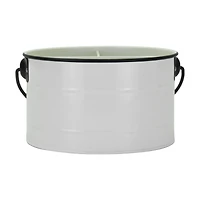 Hometrends White Galvanized Utensil Caddy,Dia 8.54"