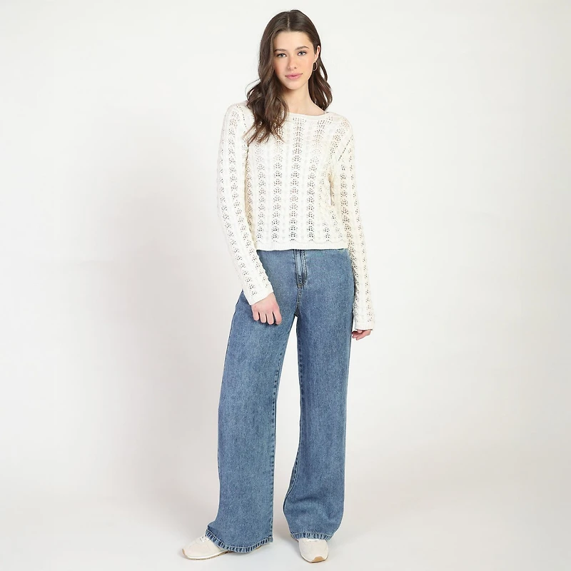Bloom Girl Crochet Sweater Sizes XS-XL