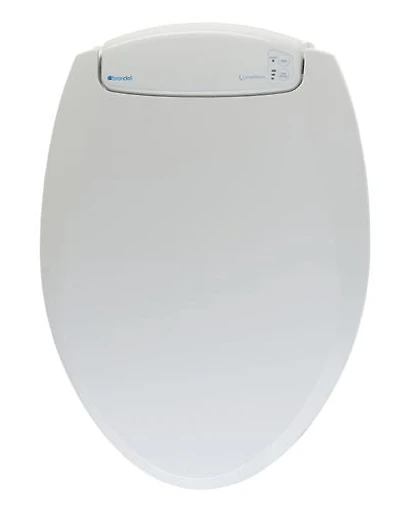 Siège chauffant de toilettes avec veilleuse-allongée blanc- LumaWarm