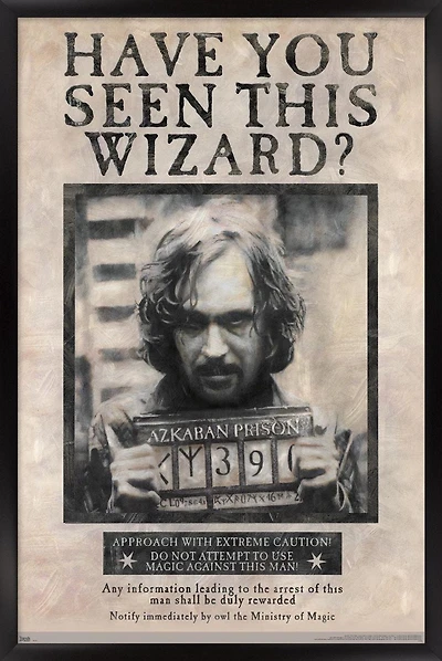 The Wizarding World: Harry Potter - Sirius Black Wanted Poster Wall Poster, 22.375" x 34"