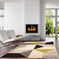 ECARPET Geometric Area Rug, Indoor Carpet for Living Room Bedroom Harlow Collection