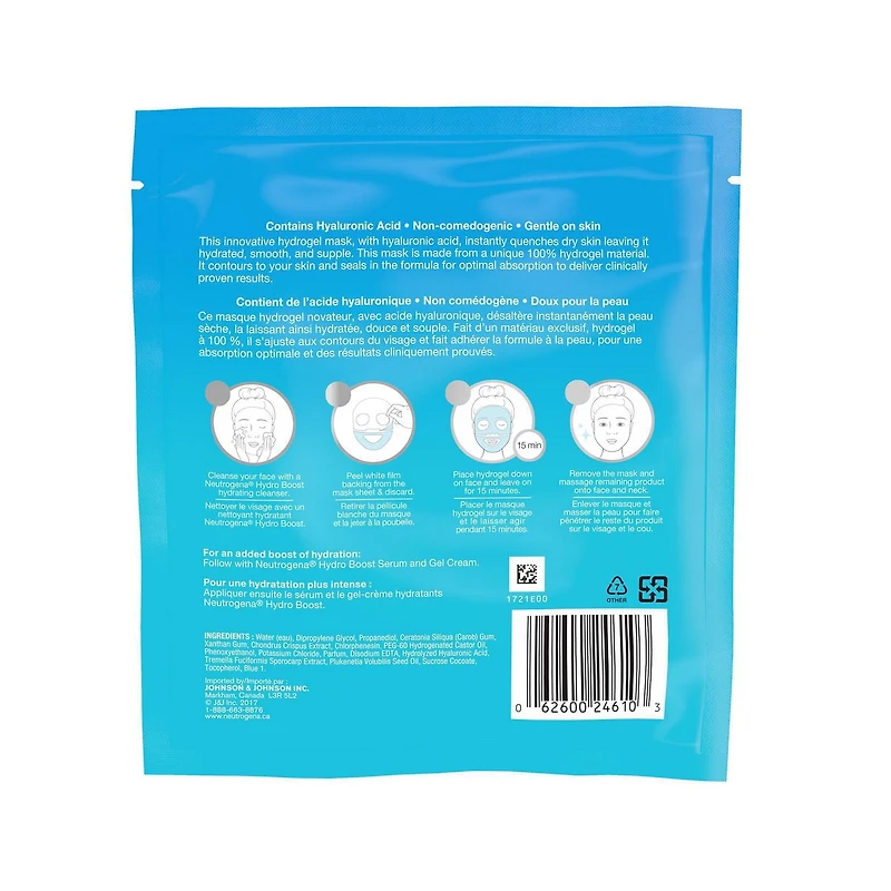Neutrogena Hydro Boost Face Sheet Mask with Hyaluronic Acid
