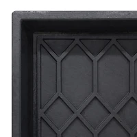 Mainstays Manor 17x35 Boot Tray, High-Walled, Waterproof Floor Protector, Geometric Black, for Entryway, Mudroom, Garage