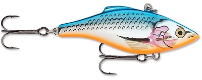 Rapala Rattlin' Rapala 07 Argent Bleu, 7 cm, design classique sans bavette, chambre de cliquetis unique, hameçons VMC en nickel noir