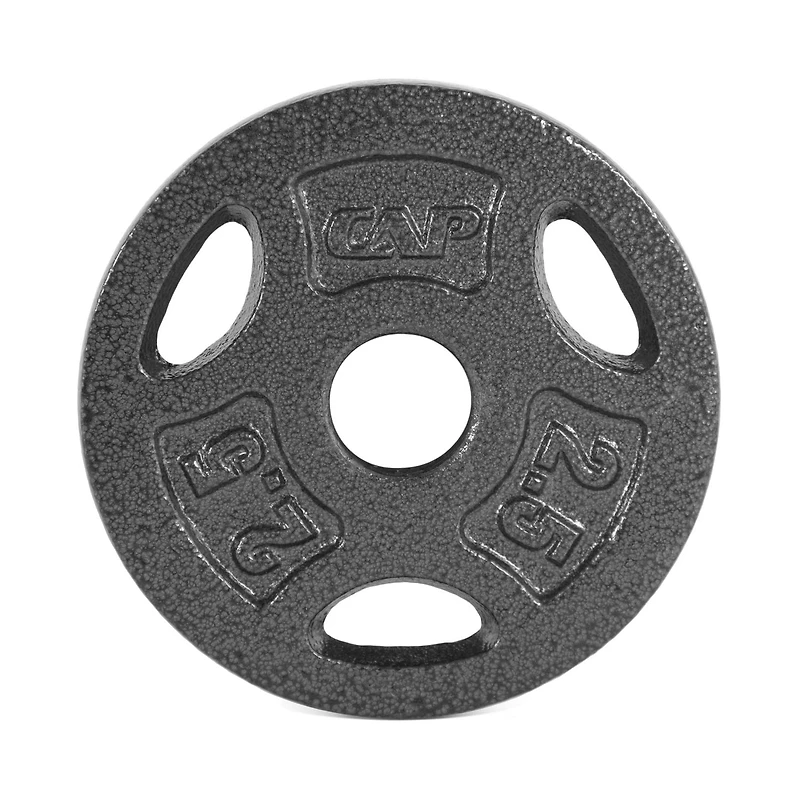 CAP Barbell Standard Cast Iron 1-inch Weight Lifting Grip Plate, 2.5 lb, Single, Black