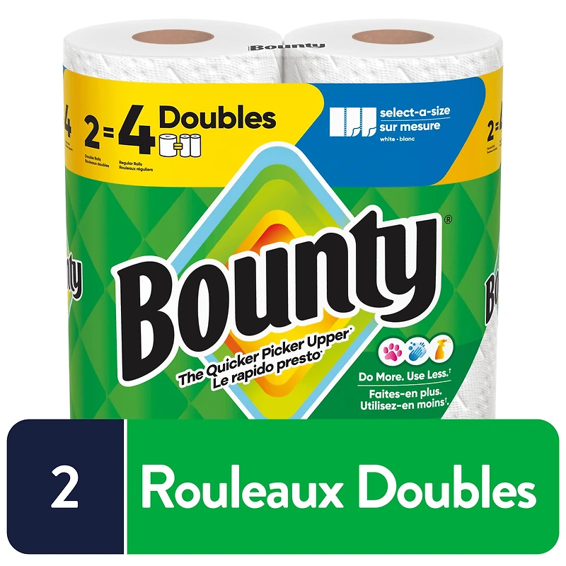 Bounty Paper Towel, 2 Rolls (4 Regular Rolls Equivalent)