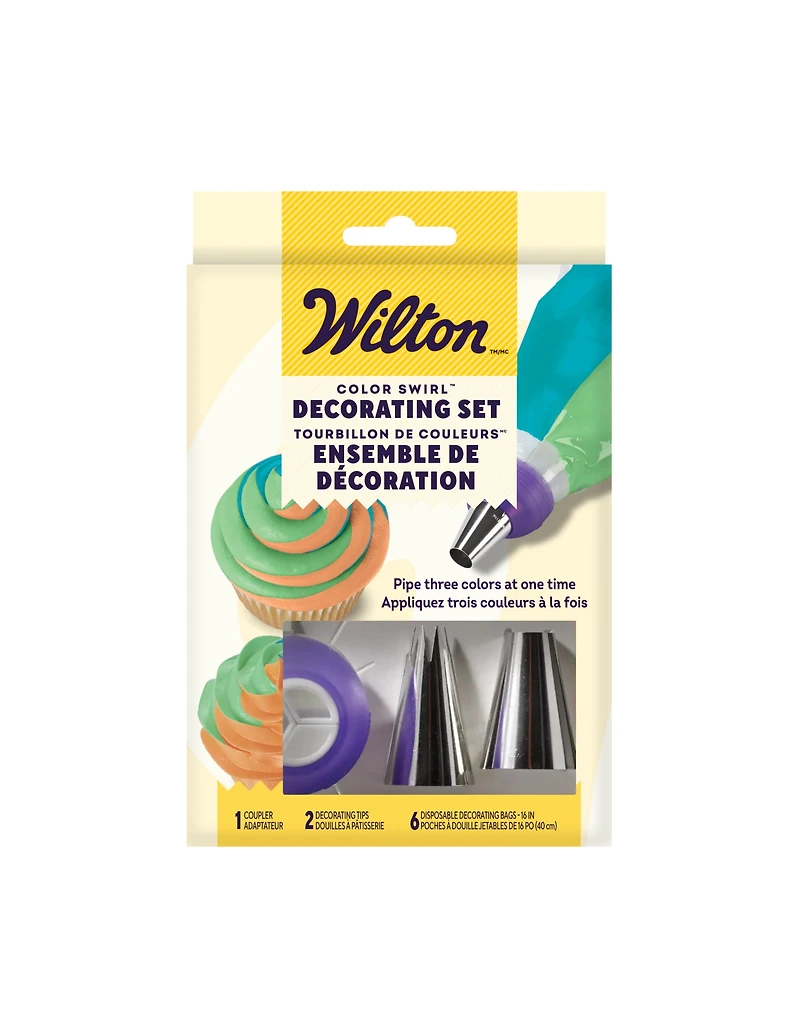 Wilton Ensemble de Décoration Tourbillon de Couleurs