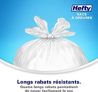 Hefty Easyflaps™ Lot de sacs poubelle solides pour cuisine Blanc Taille XS l