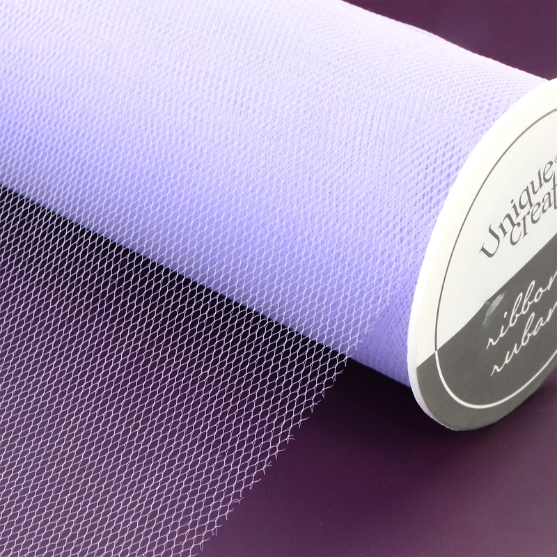 UNIQUE CREATIV, Ribbon, Tulle, Light Purple, 152mm x 13.71m (6" x 15 yds)