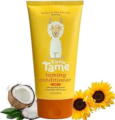 T is for Tame Après-shampoing Dompteur pour Enfants à l'Huile de Jojoba et de Tournesol – Démêle, Adoucit et Contrôle les Frisottis – À Base de Plantes, Végan et Hypoallergénique – 150 ml (5,07 fl oz)