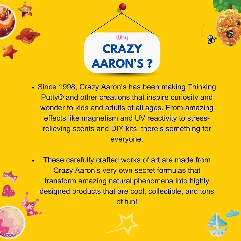 Chaton curieux de mastic de 3,5 pouces de Crazy Aaron's