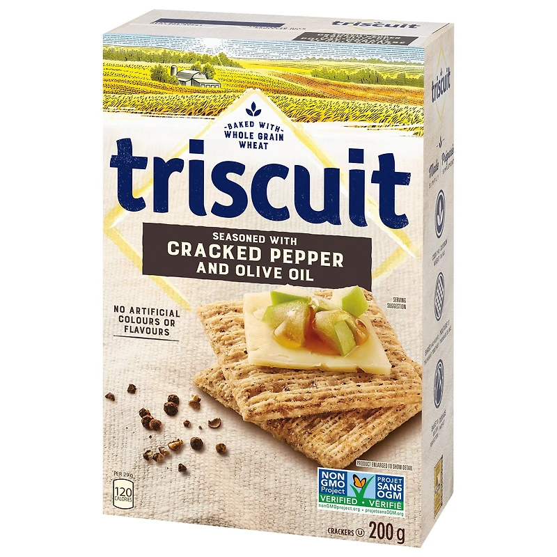 Triscuit Cracked Pepper & Olive Oil Snacking Crackers