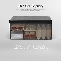 Homy Casa Folding Set of 2 Board Game Storage Bench – Convenient Seat and Organizer for Games and Cards