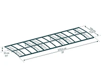 CANOPIA by PALRAM Herald 5 ft. x 22 ft. Door and Window Fixed Awning - Grey