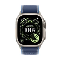 Apple Watch Ultra 3 GPS + Cellular 49mm Natural Titanium Case with Bright Blue Trail Loop - S/M
