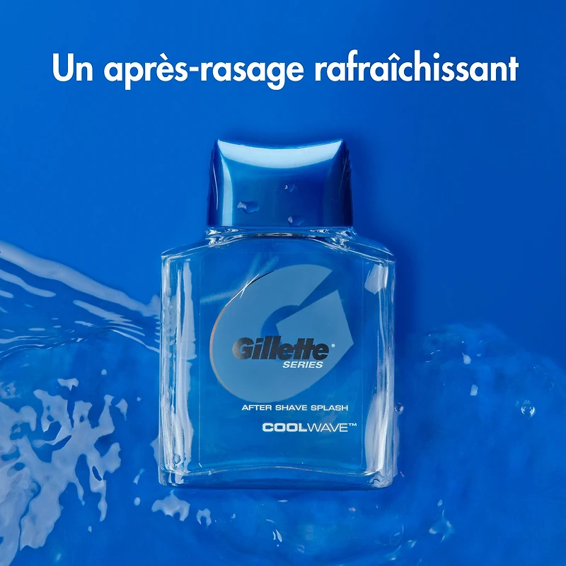 Gillette Series After Shave Splash for Men, Refresh and Moisturize, Cool Wave Scent, 100 ml