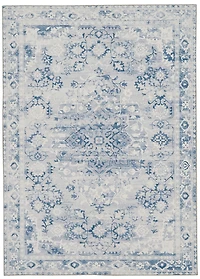 Harris 3' x 5' Washable Accent Rug, Grey and Ivory