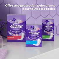 Always Anti-Bunch Xtra Protection Daily Liners, Extra Long Length, Unscented