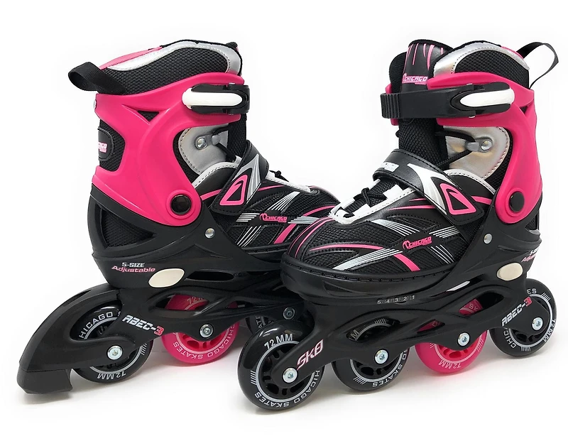 Chicago Skates Pink MA7 Adjustable Inline Skates