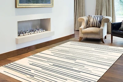 Tapis d'Interieur ECARPET Rayé, Moderne de Style Minimaliste Collection Fika