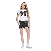 My Sister's Closet Girls' Deconstructed Hem Denim Short