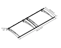 CANOPIA by PALRAM Altair 3 ft. x 9 ft. Door Awning Kit - Grey