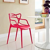 Heavenly Collection Red Plastic Armchair