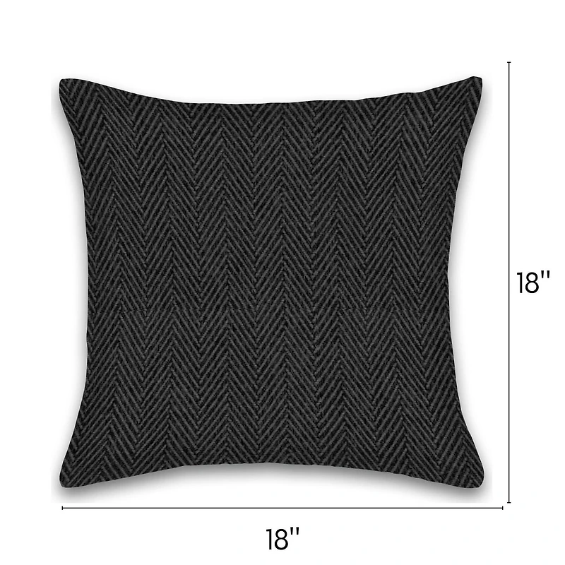 Ensemble de 2 coussins en coton à rayures à chevrons remplis de poly avec fermeture à glissière lavable en machine