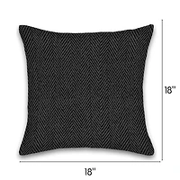Ensemble de 2 coussins en coton à rayures à chevrons remplis de poly avec fermeture à glissière lavable en machine