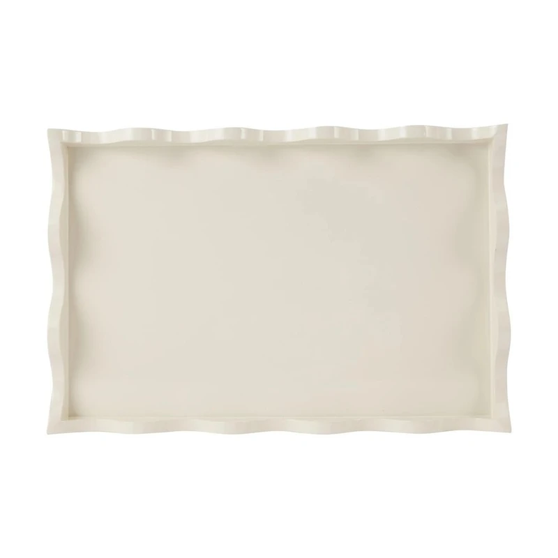 Anko White Wavy Edge Tray
