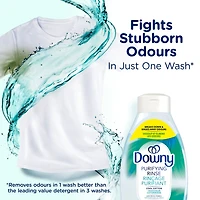 Downy Purifying Rinse Laundry Odour Remover, Cool Cotton Scent, Fabric Softener and Laundry Odour Removal Rinse, Fights Odours at the source, HE Compatible 54WL