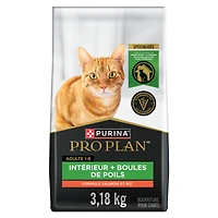 Purina Pro Plan Indoor Hairball Salmon & Rice Formula, Dry Cat Food 3.18 kg