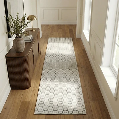Rug Branch Maise Abstract Indoor Outdoor Area Rug, Cream Beige, Modern - Entryway, Hallway, Bathroom