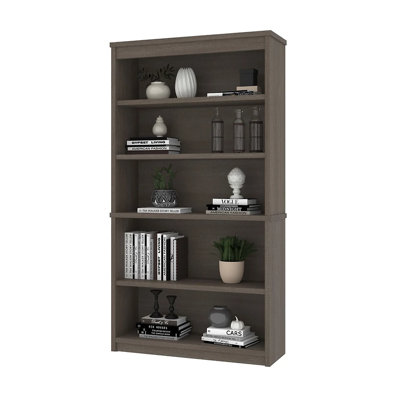 Bestar Universel 36W Bookcase in Bark Grey