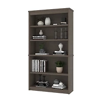 Bestar Universel 36W Bookcase in Bark Grey