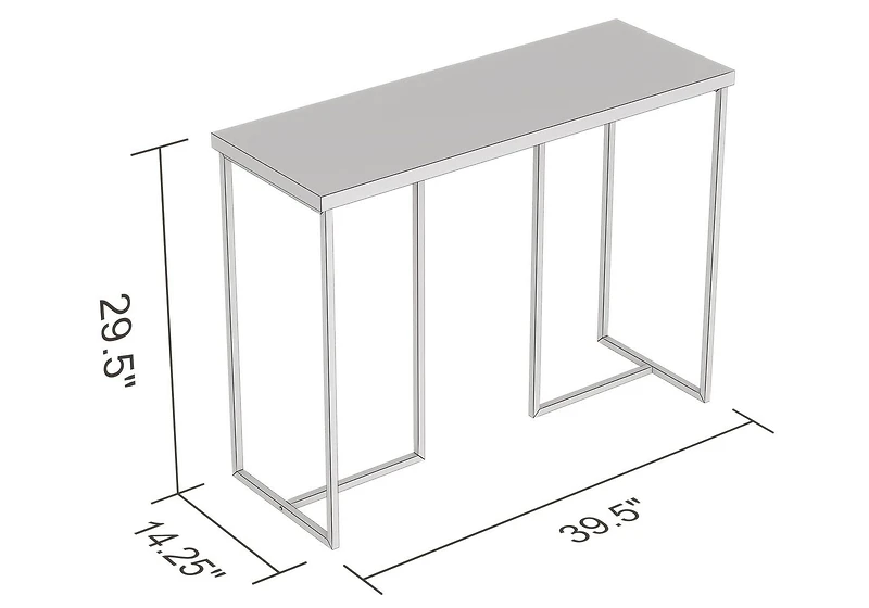 Safdie & Co. Console Table 39L Dark Taupe Black Metal