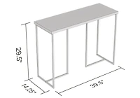 Safdie & Co. Console Table 39L Dark Taupe Black Metal