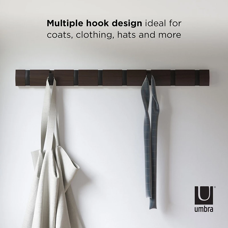 Umbra Flip Porte-manteau mural, noir / noyer